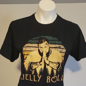 Jelly Roll Graphic Tee - Black with Yellow/Green Print...size Small